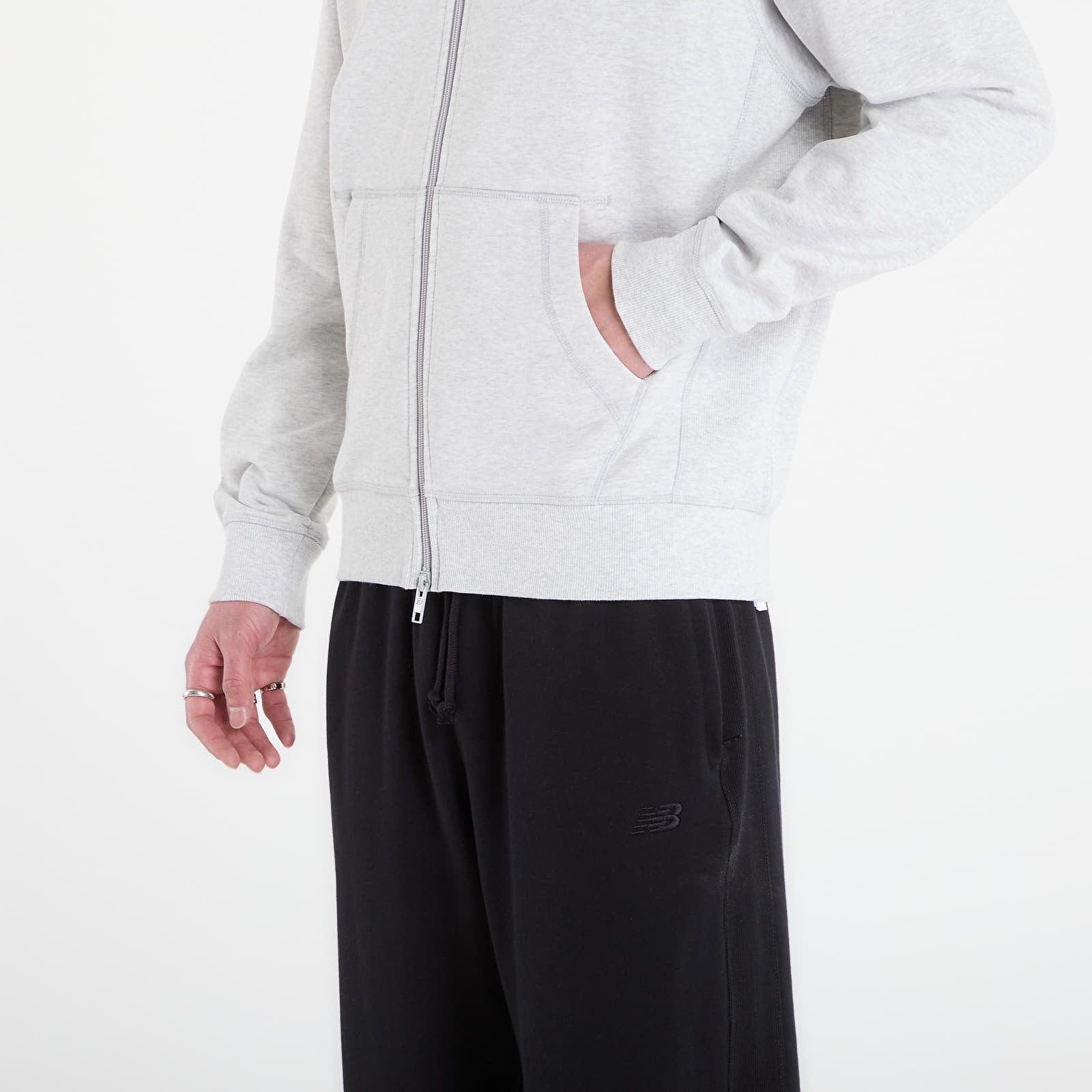 Muške dukserice New Balance Athletics French Terry Full Zip Ash Heather