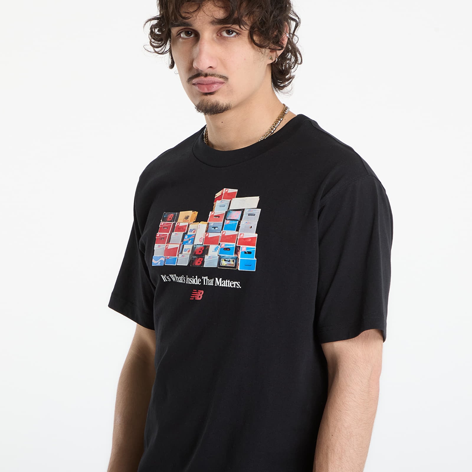 T-Shirts Männer New Balance Boxes T-Shirt Black