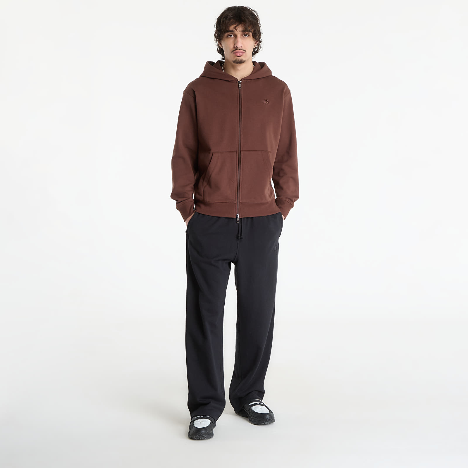Muške dukserice New Balance Athletics French Terry Full Zip Pumpernickel