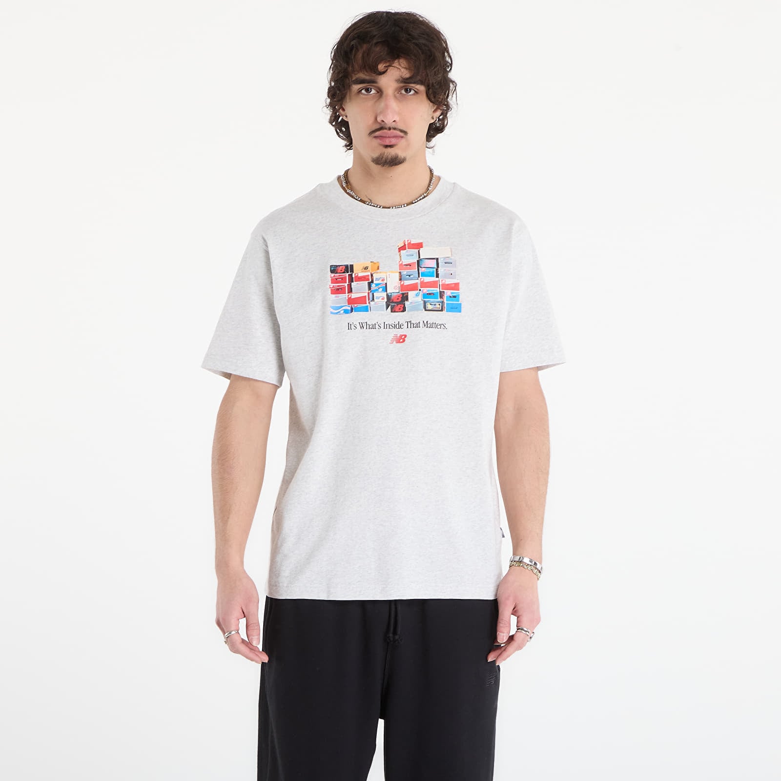 T-Shirts Männer New Balance Boxes T-Shirt Ash Heather