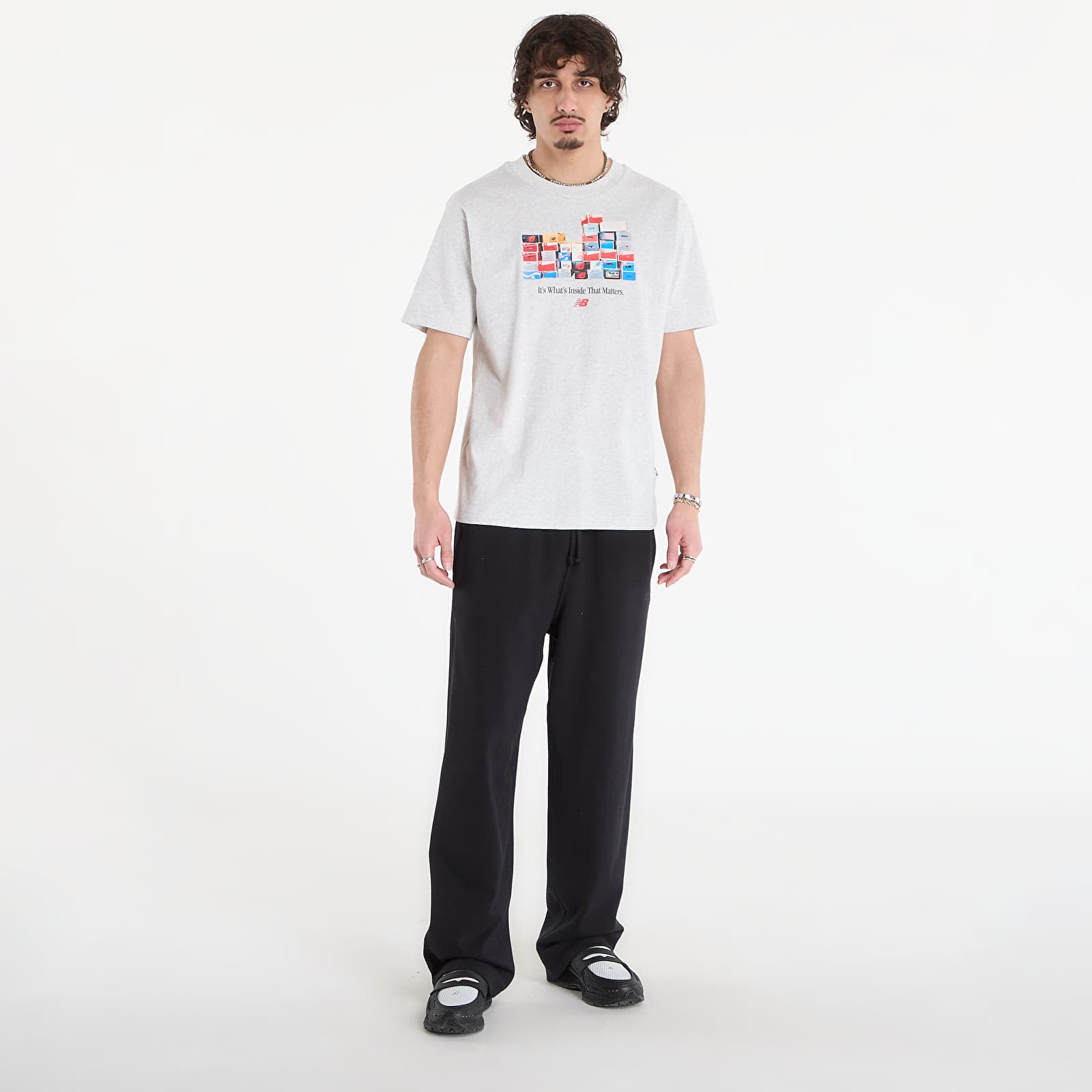 T-Shirts Männer New Balance Boxes T-Shirt Ash Heather