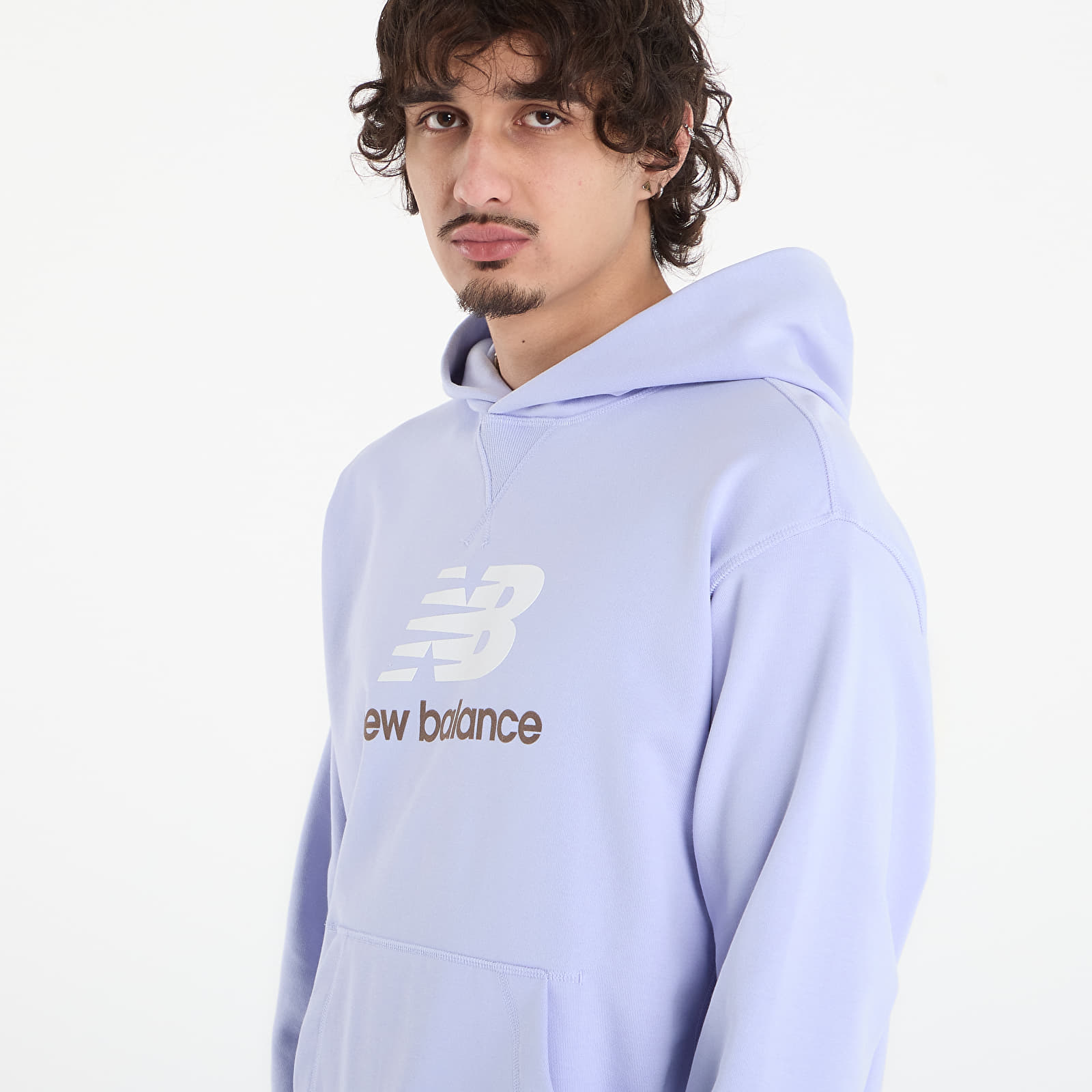 Muške dukserice New Balance Athletics French Terry Logo Hoodie Daybreak