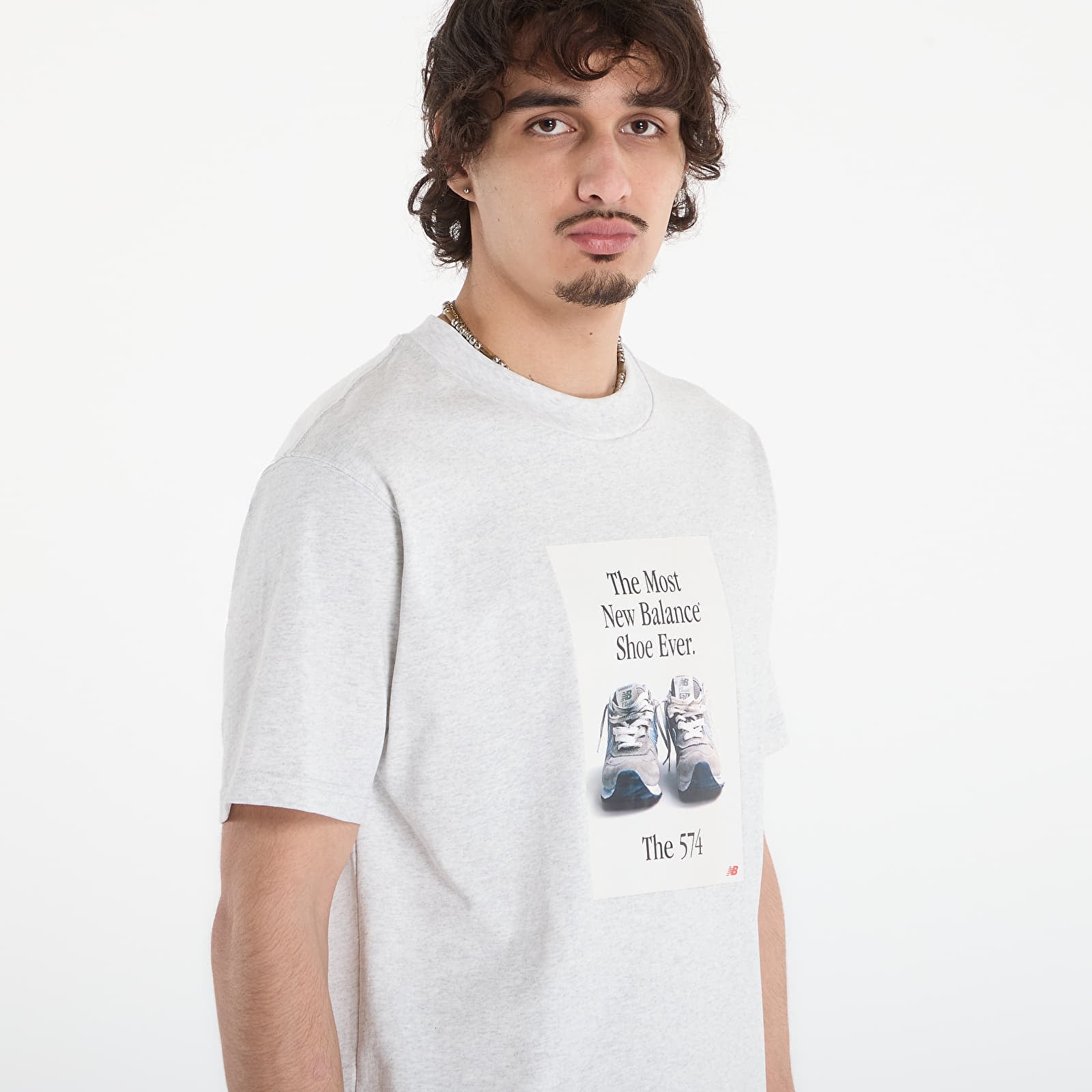 Magliette da uomo New Balance 574 Ad T-Shirt Ash Heather