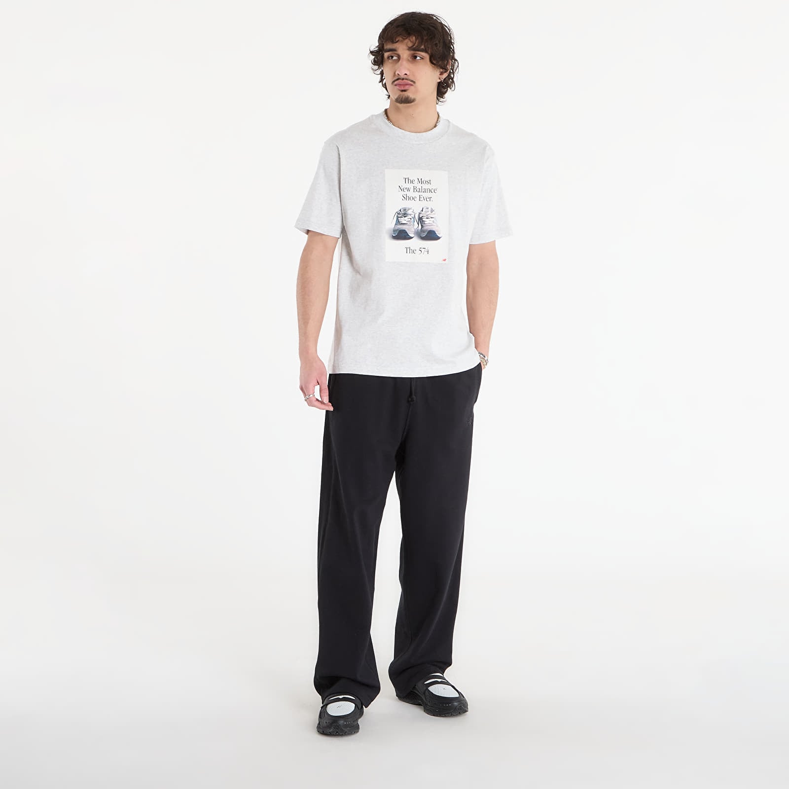 Magliette da uomo New Balance 574 Ad T-Shirt Ash Heather