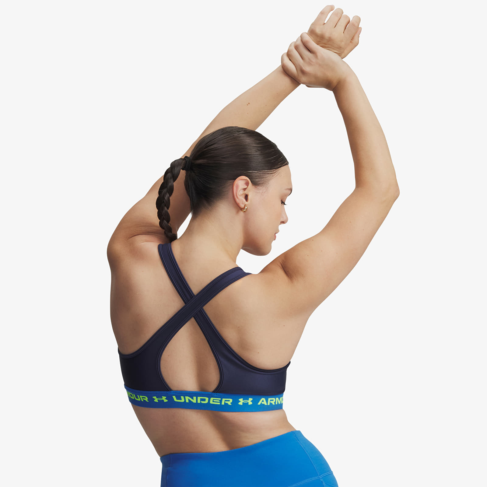 Ženski nedrčki Under Armour Crossback Mid Bra Blue