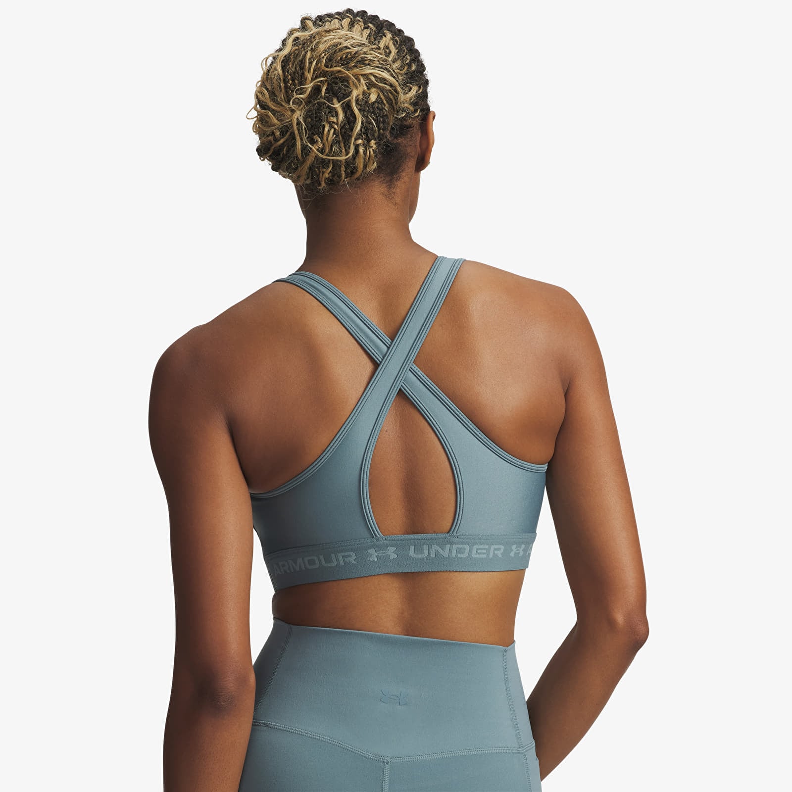 Dámske podprsenky Under Armour Crossback Mid Bra Blue