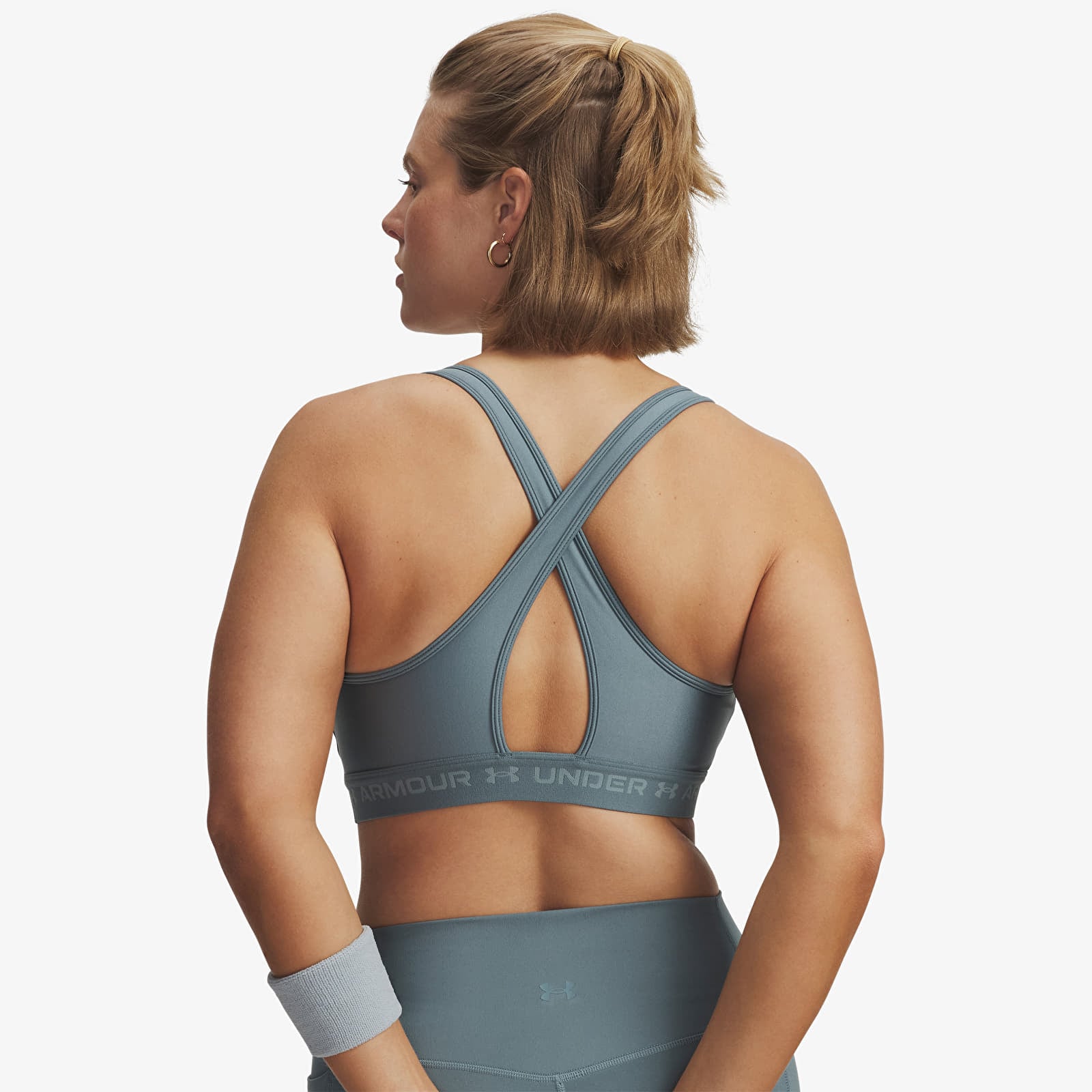 Dámske podprsenky Under Armour Crossback Mid Bra Blue
