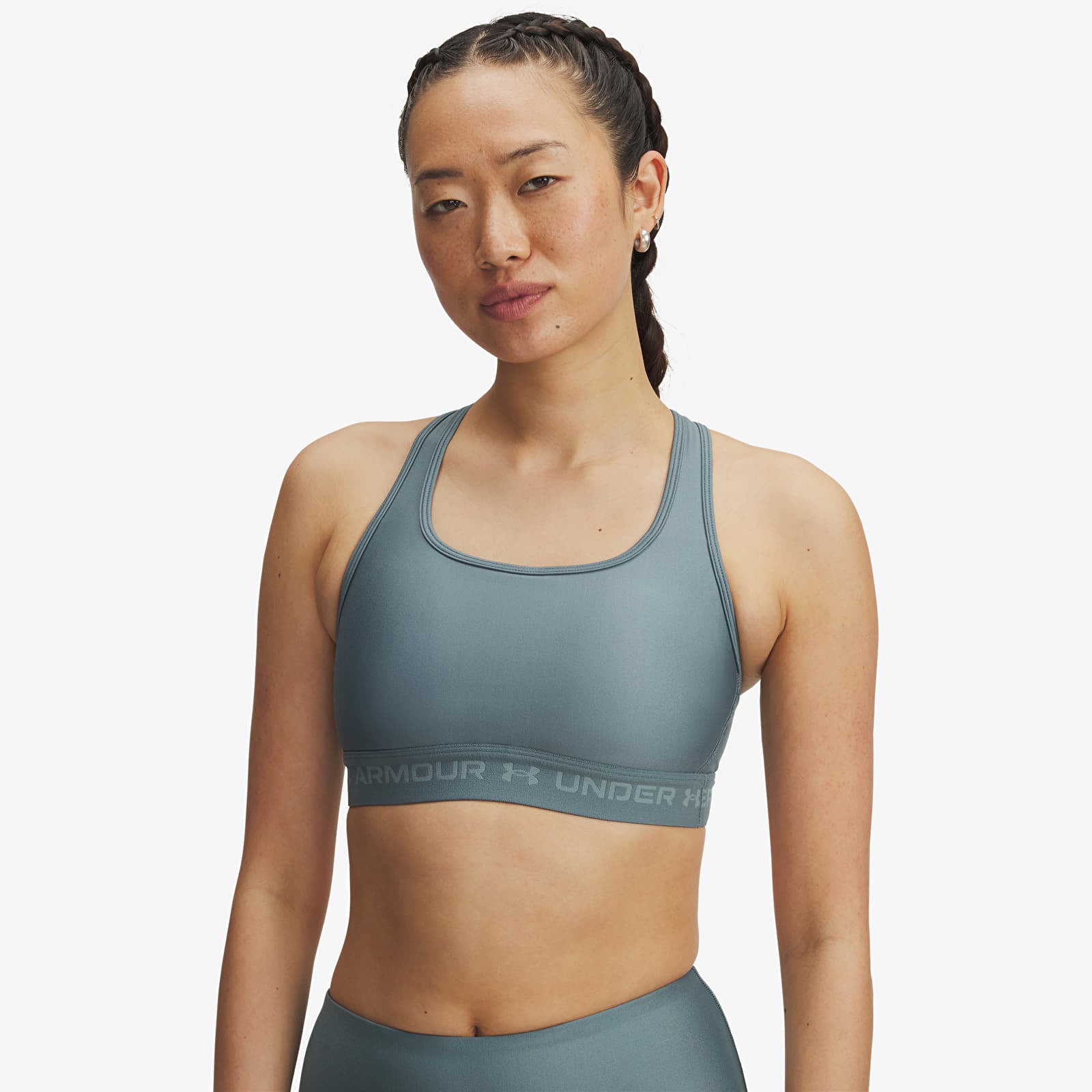 Dámske podprsenky Under Armour Crossback Mid Bra Blue