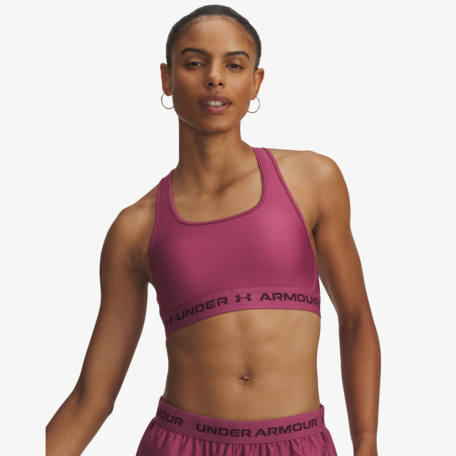 Damen-BHs Under Armour Crossback Mid Bra Red