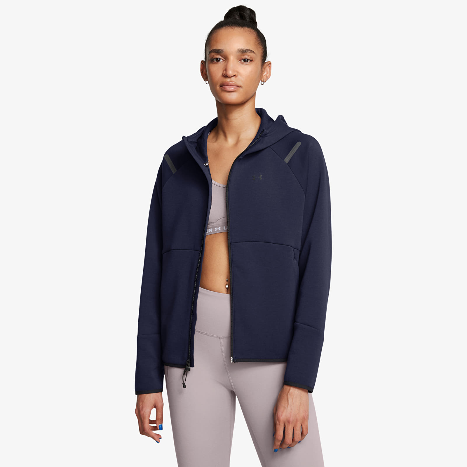 Sweatshirts für Frauen Under Armour Unstoppable Fleece FZ Blue