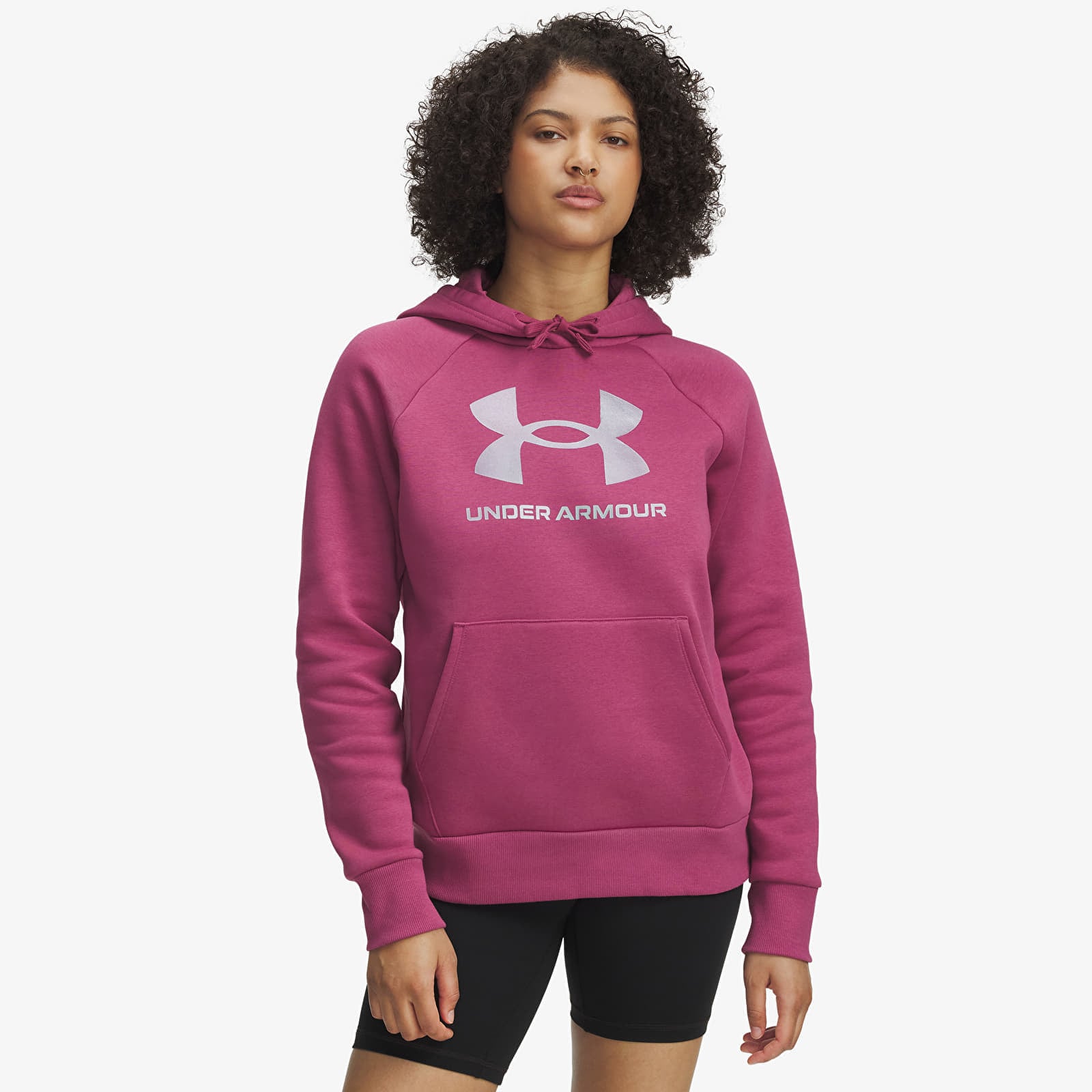 Sweatshirt Under Armour Rival Flc Shimmer Hdy Red XS