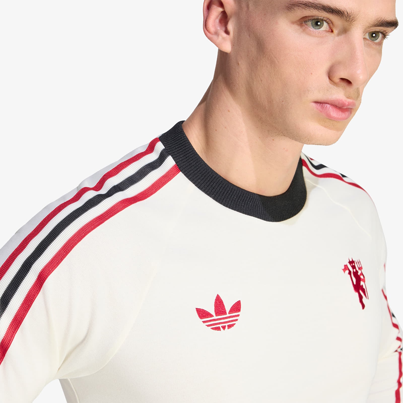 Pánske tričká adidas Mufc Og Ls Off White