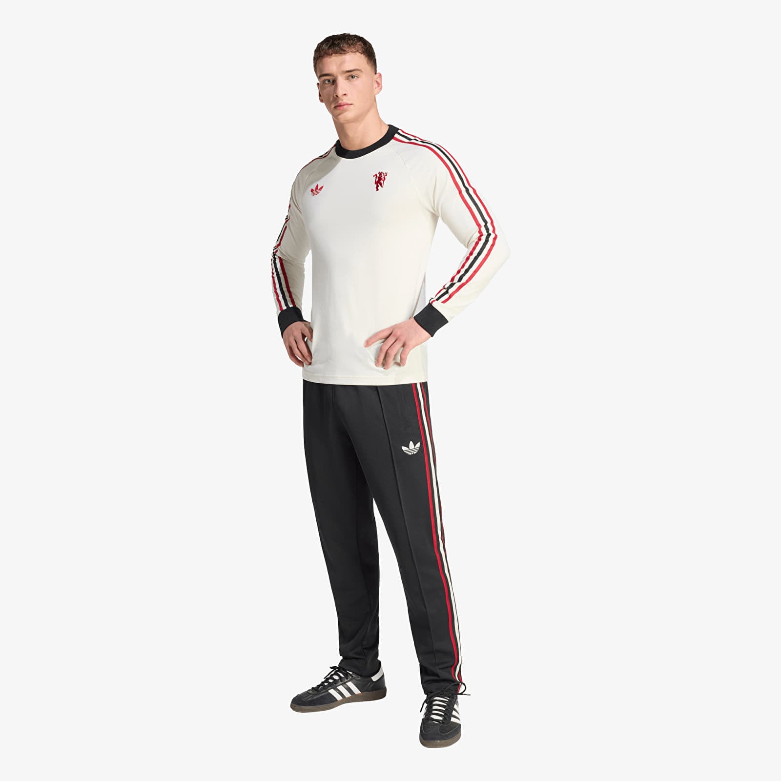 Pánske tričká adidas Mufc Og Ls Off White