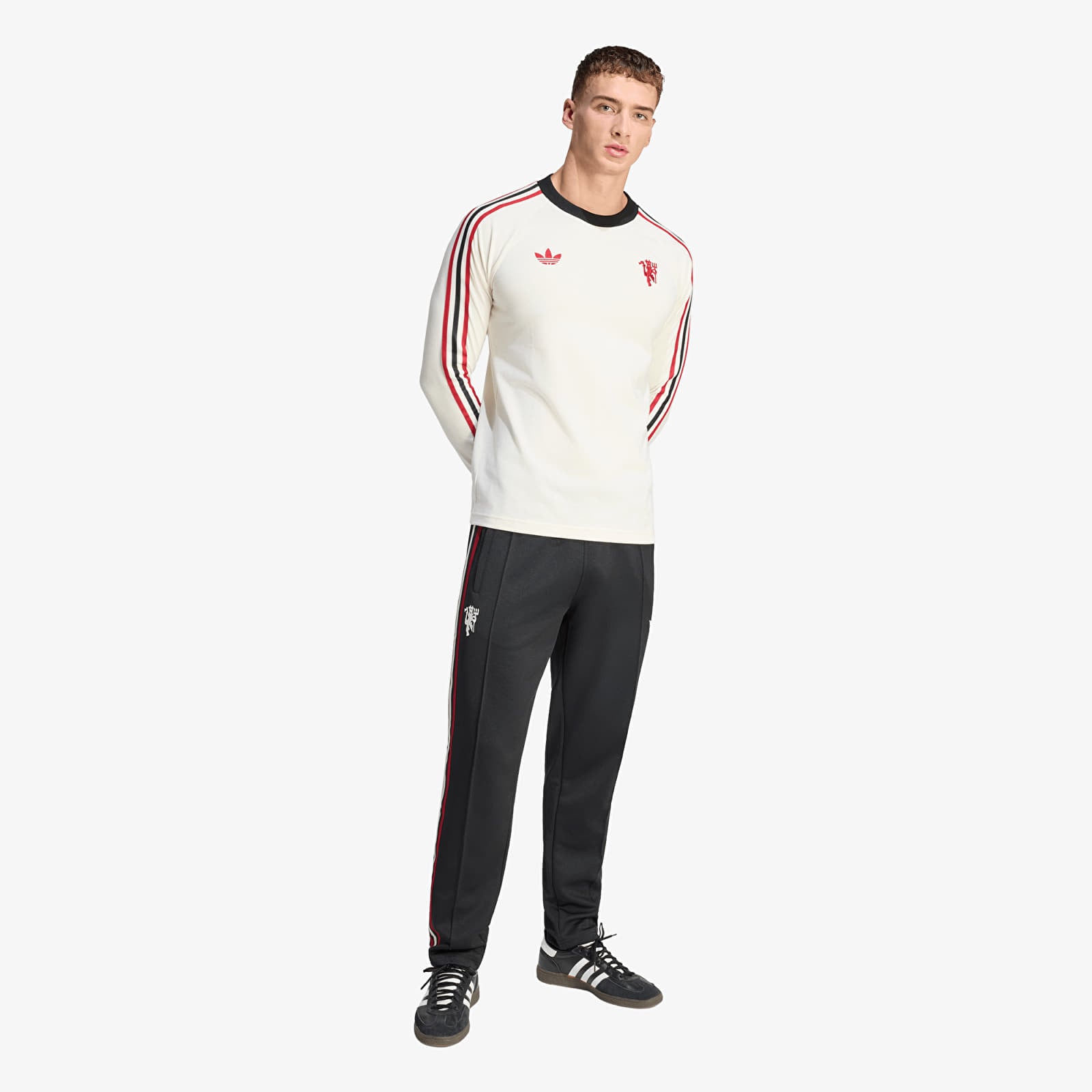 Pánske tričká adidas Mufc Og Ls Off White