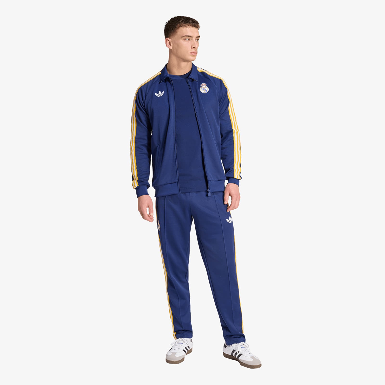 Pánske mikiny adidas Real Og Tt Dark Blue