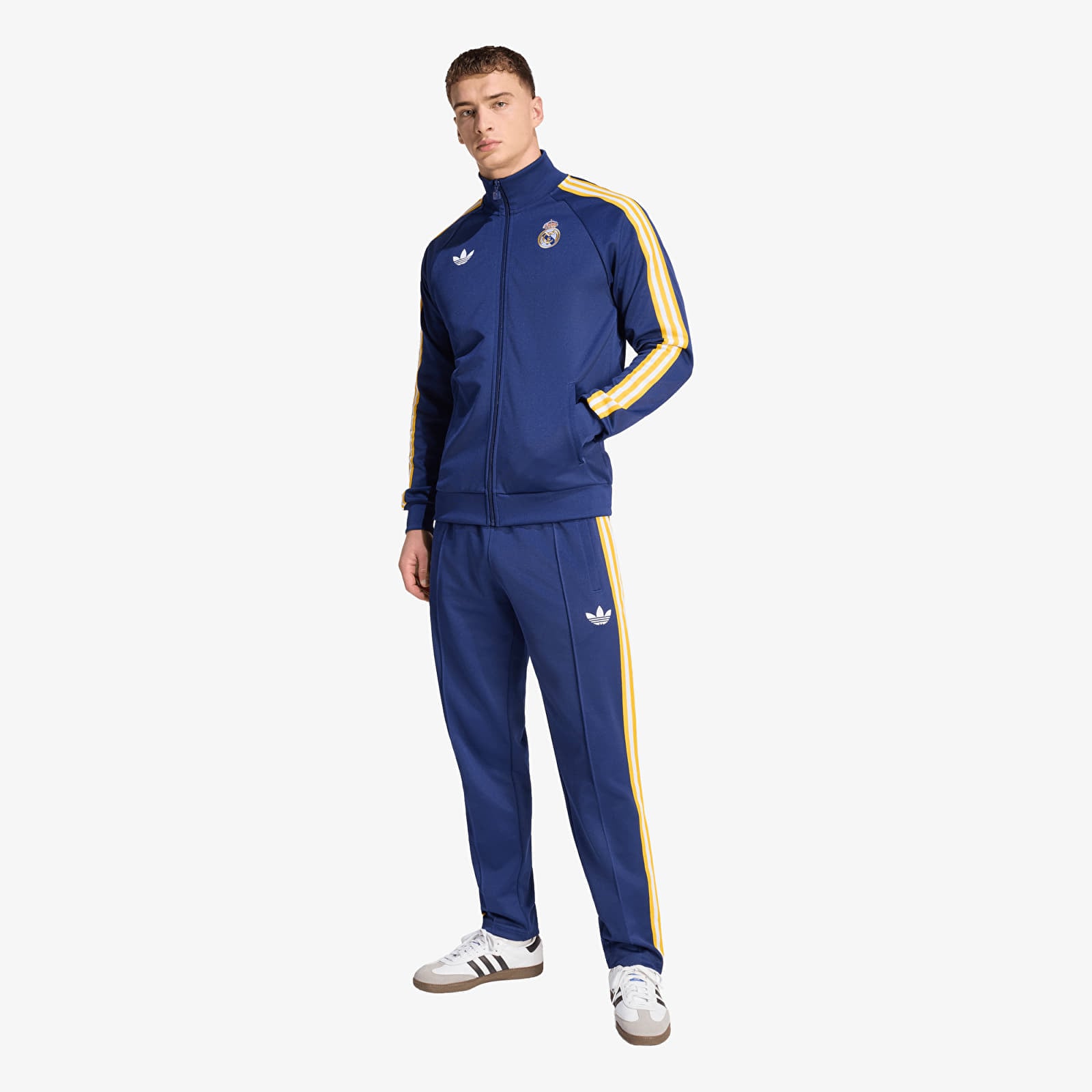 Pánske mikiny adidas Real Og Tt Dark Blue