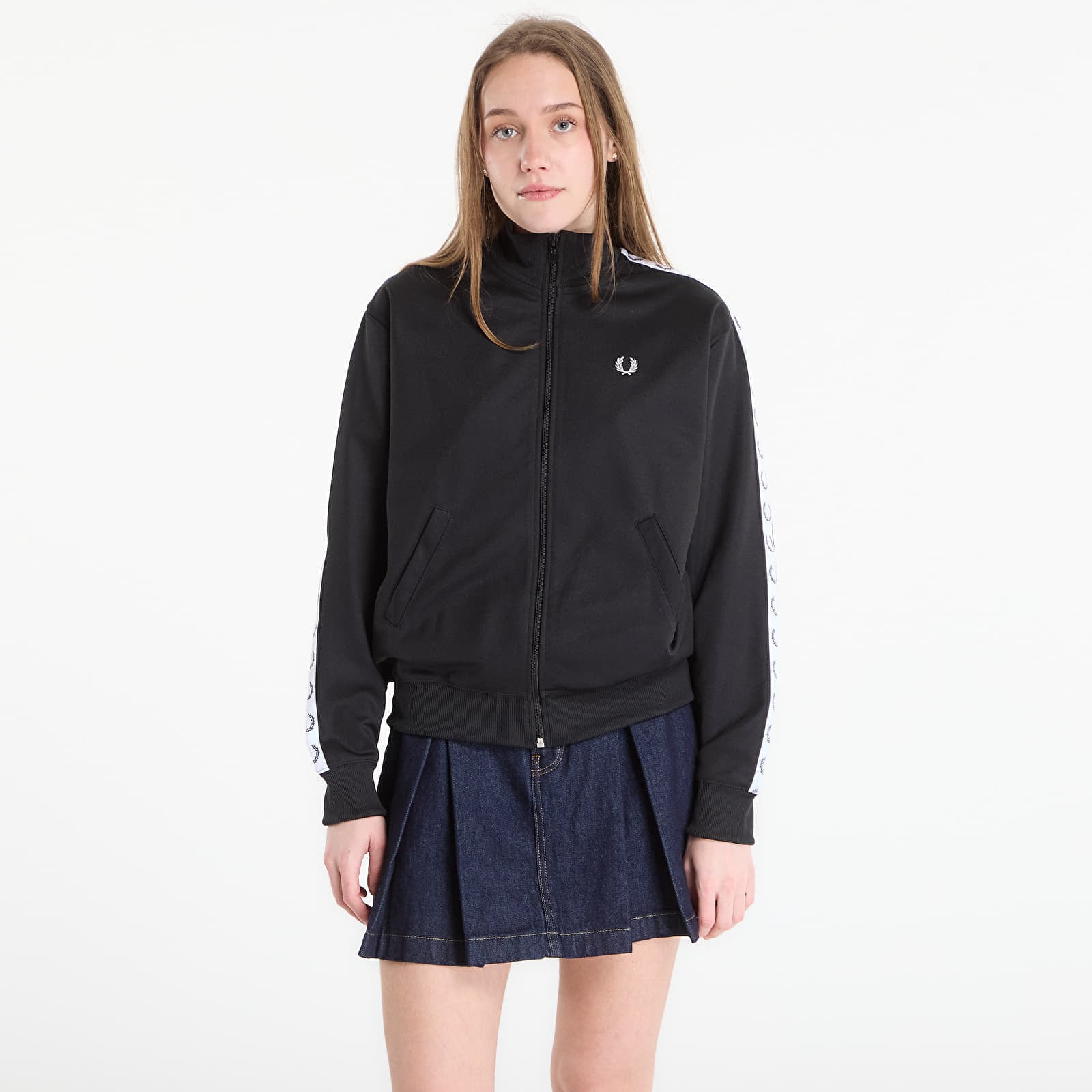Sweatshirt FRED PERRY Taped Track Jacket Black 38