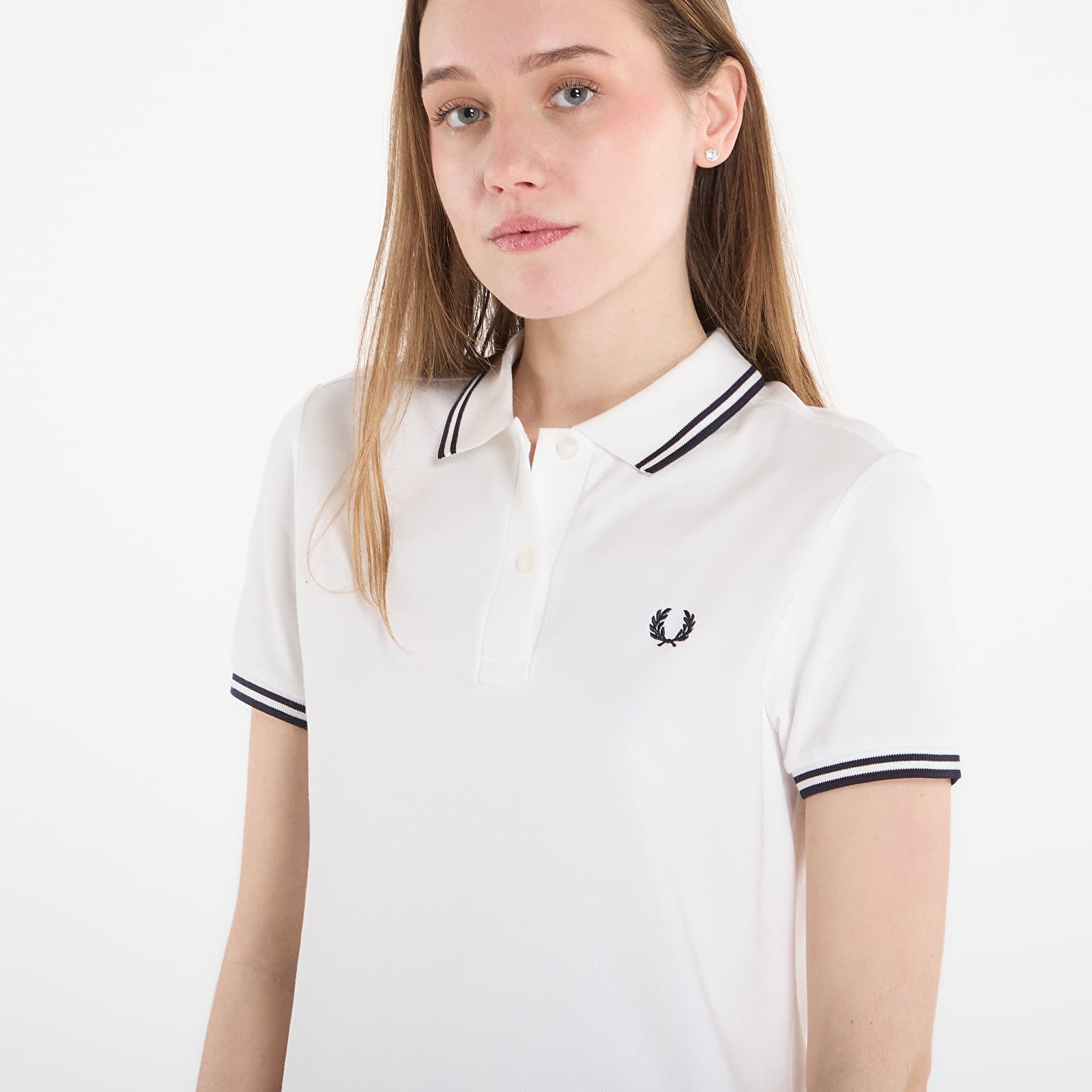 Naisten mekot FRED PERRY Twin Tipped Fred Perry Dress Snow White/ Navy