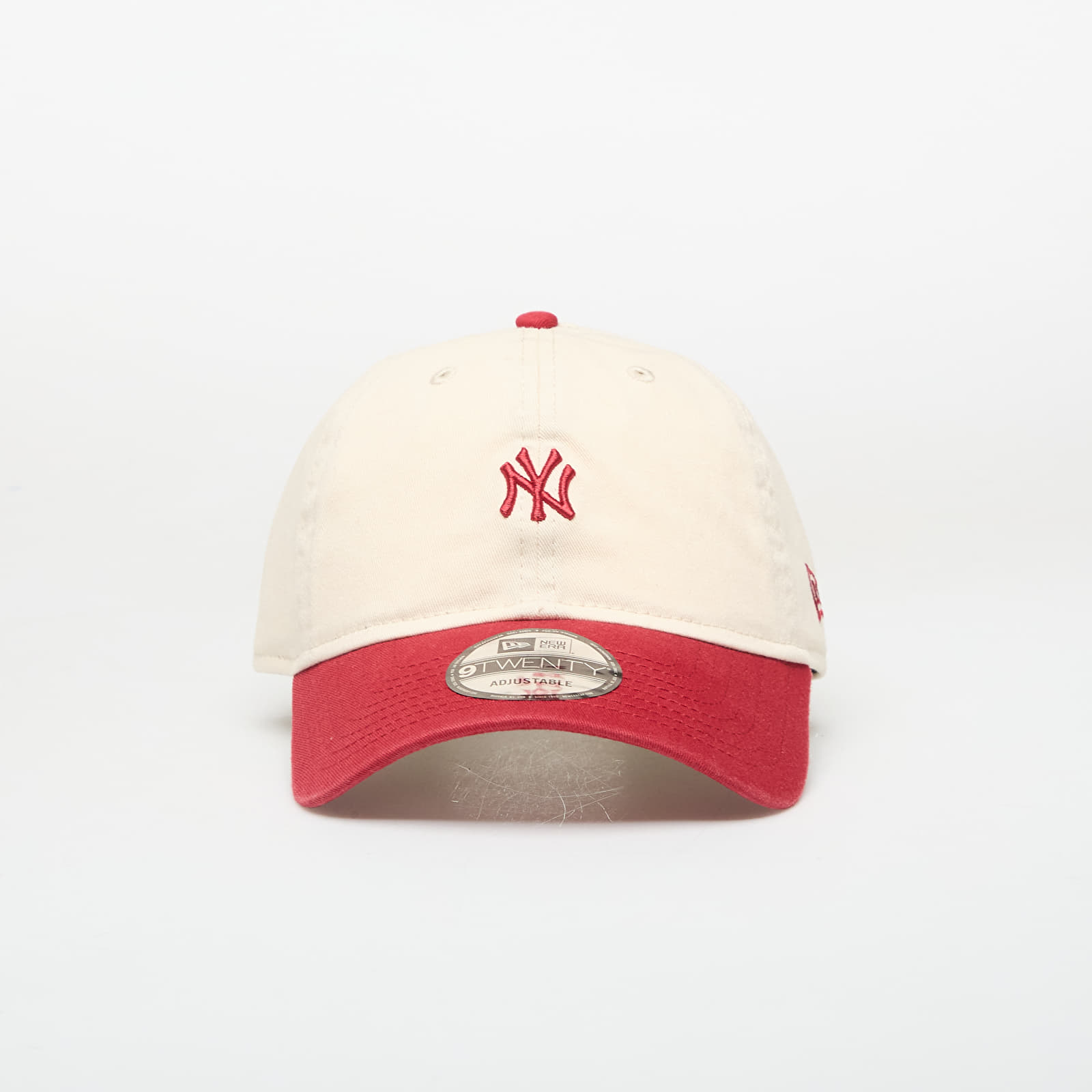 Caps for menn New Era 9TWENTY New York Yankees MLB Mini Logo Light Cream/ Pinot Red