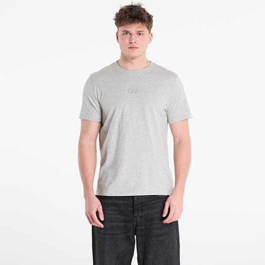 Marškinėliai GAP V-Frch Mini Logo Tee Light Heather Grey