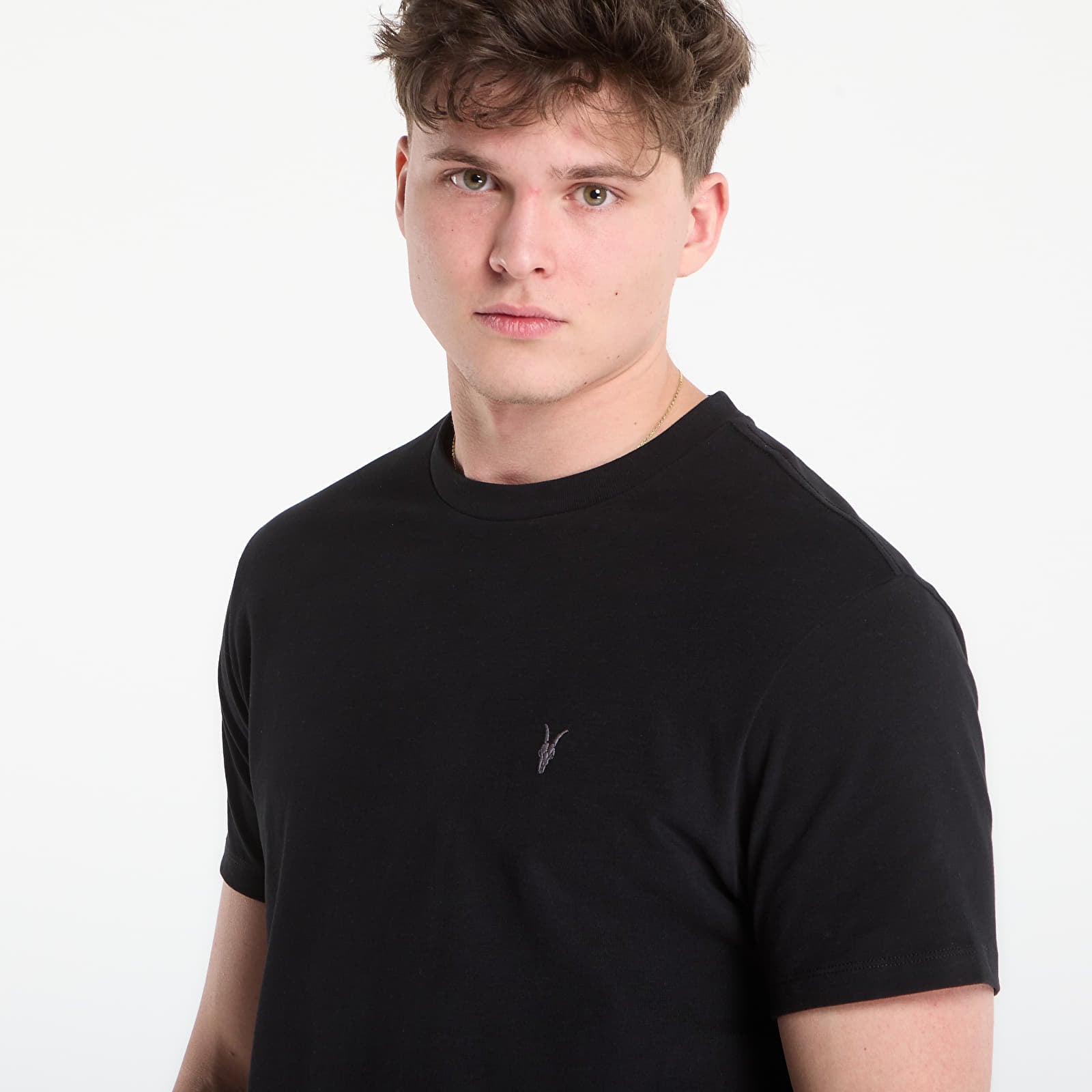 Marškinėliai AllSaints Dexter Ss Crew Jet Black