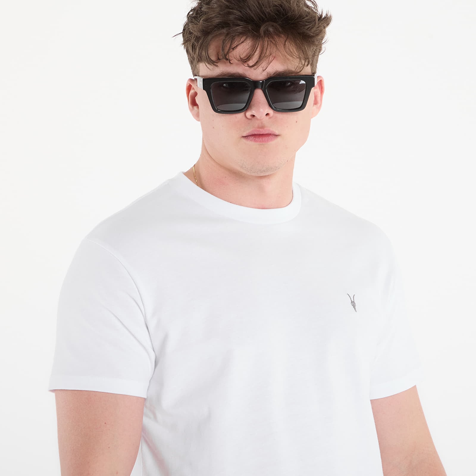 Marškinėliai AllSaints Dexter Ss Crew Optic White