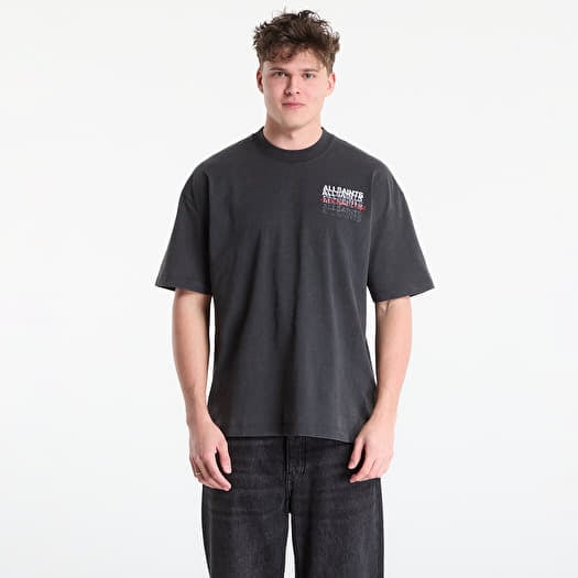 Marškinėliai AllSaints Graphene Ss Crew Washed Black