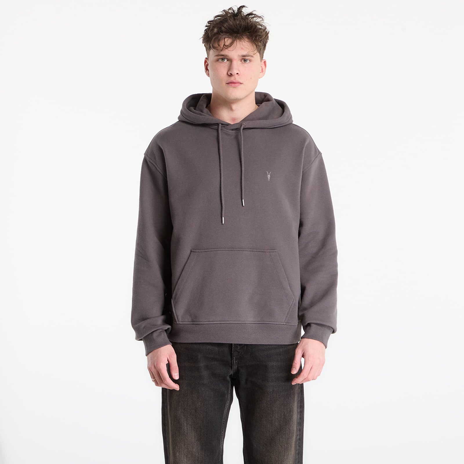 Džemperiai su gobtuvais ir džemperiai AllSaints Asher Oth Hoody Metal Grey