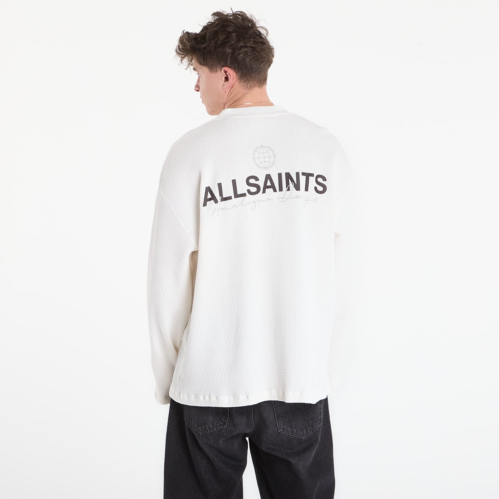 Hettegensere og sweatshirts AllSaints Emblem Ls Crew Cottage White