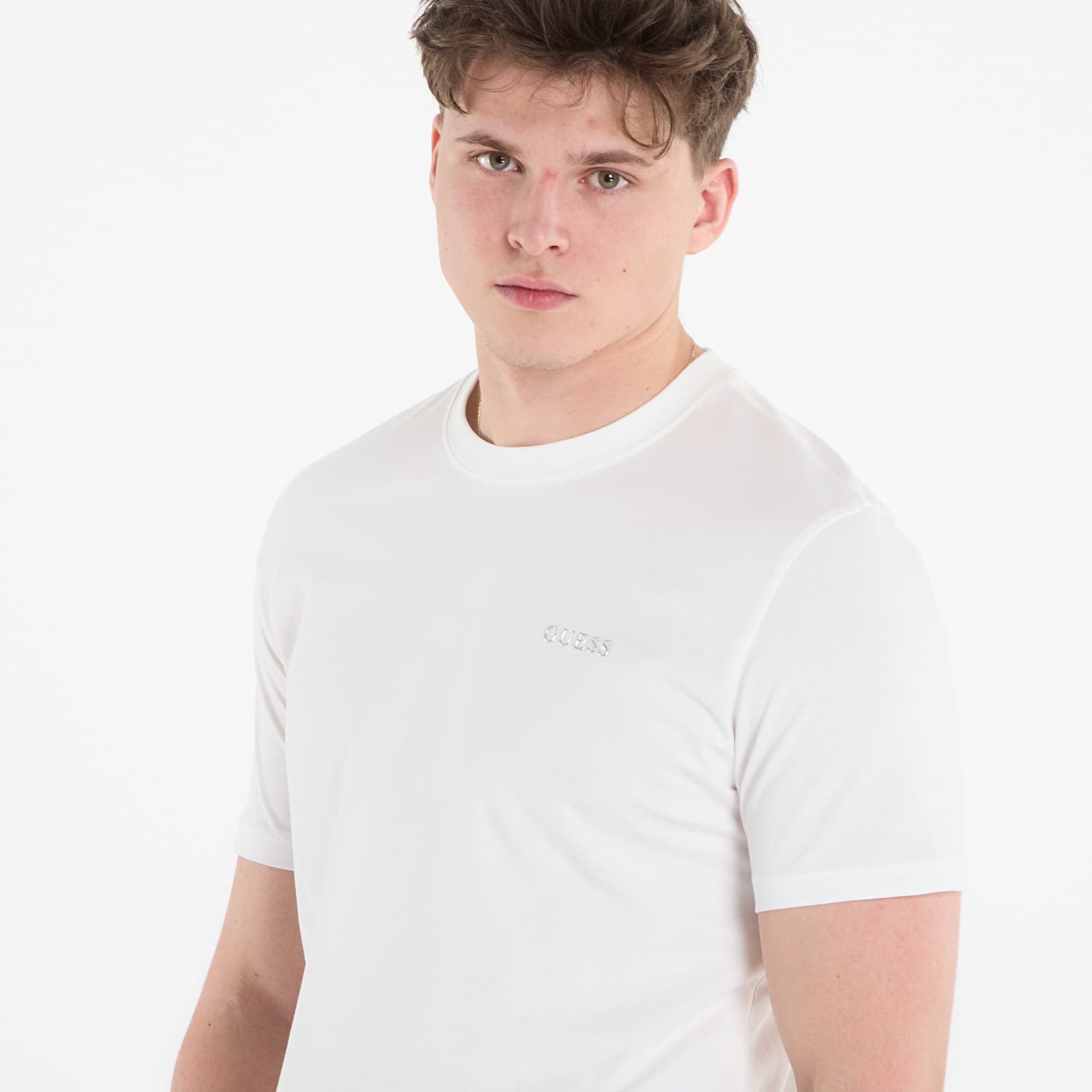 Majice i košulje GUESS Marzio Cn Ss T-Shirt Salt White