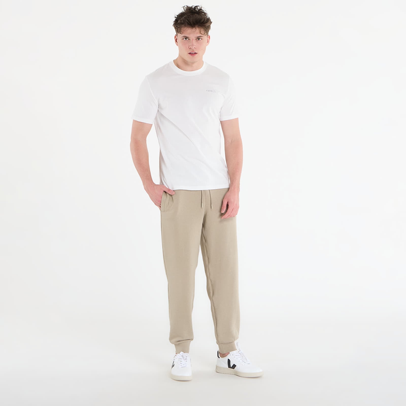 Majice i košulje GUESS Marzio Cn Ss T-Shirt Salt White