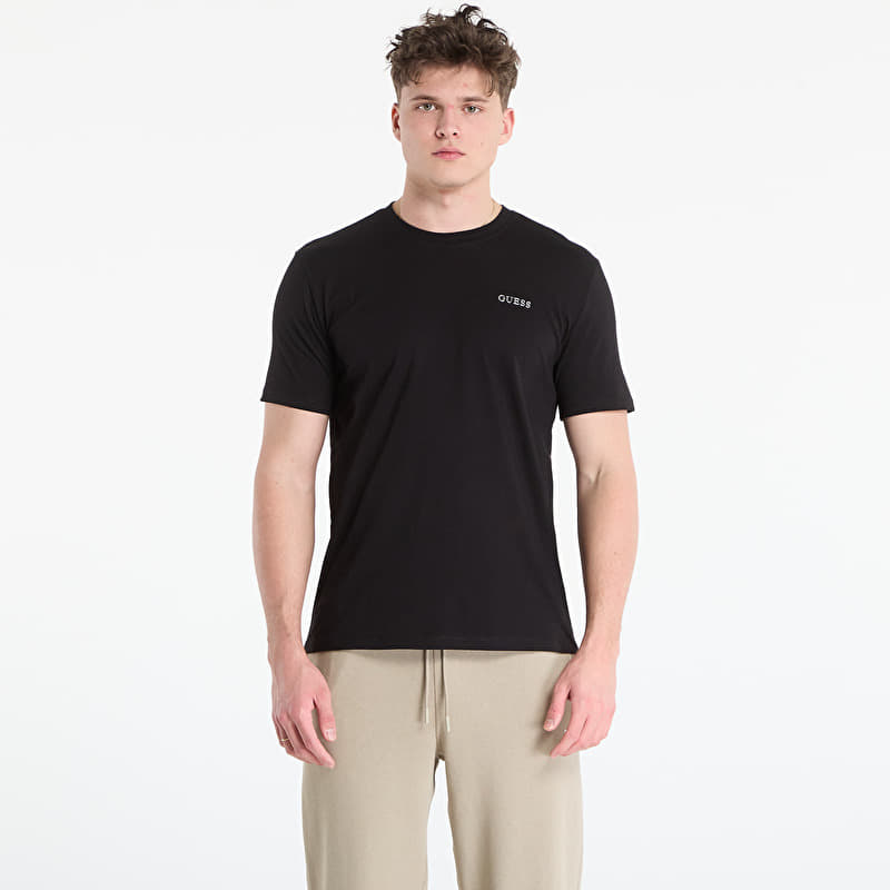 Póló GUESS Marzio Cn Ss T-Shirt Jet Black