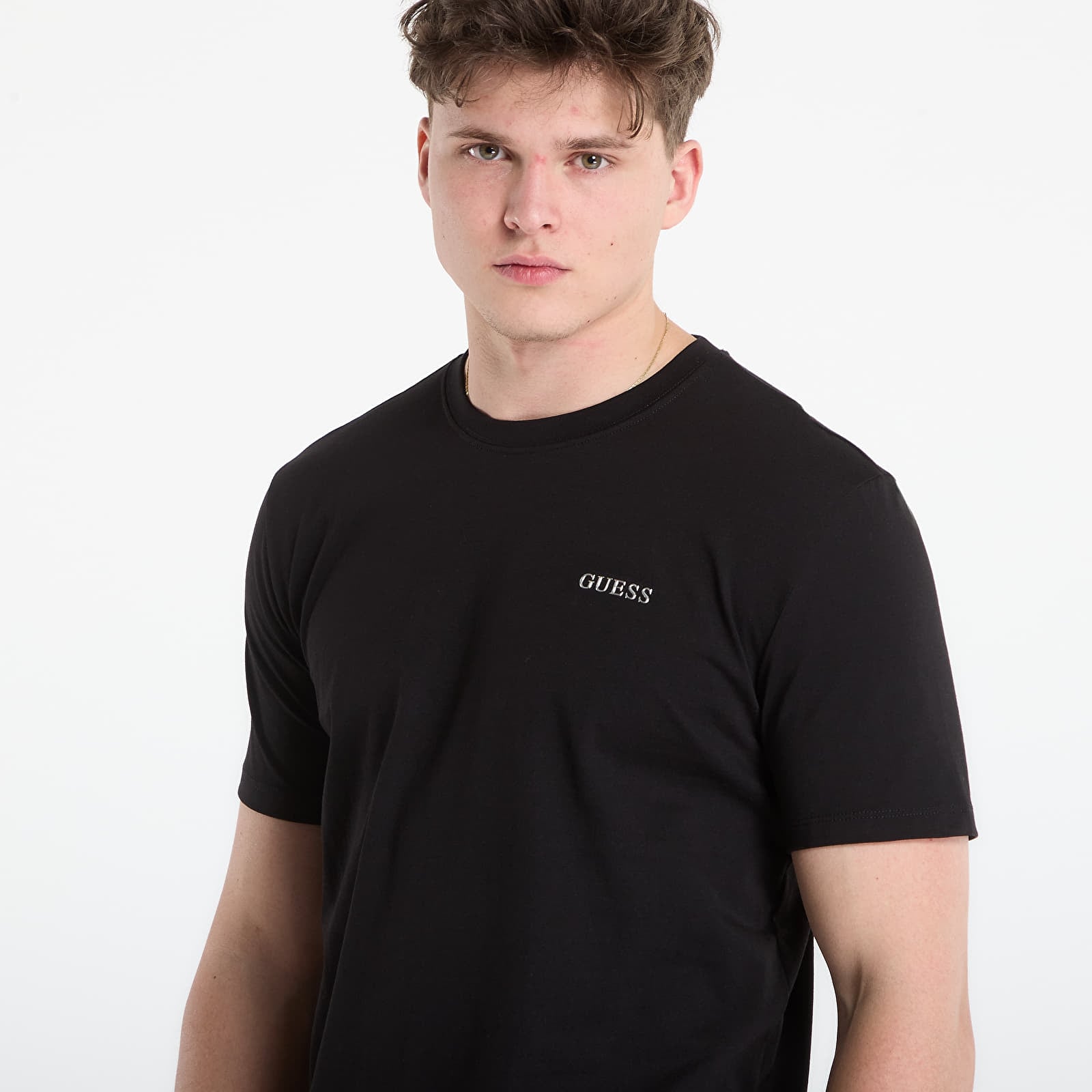 Majice i košulje GUESS Marzio Cn Ss T-Shirt Jet Black