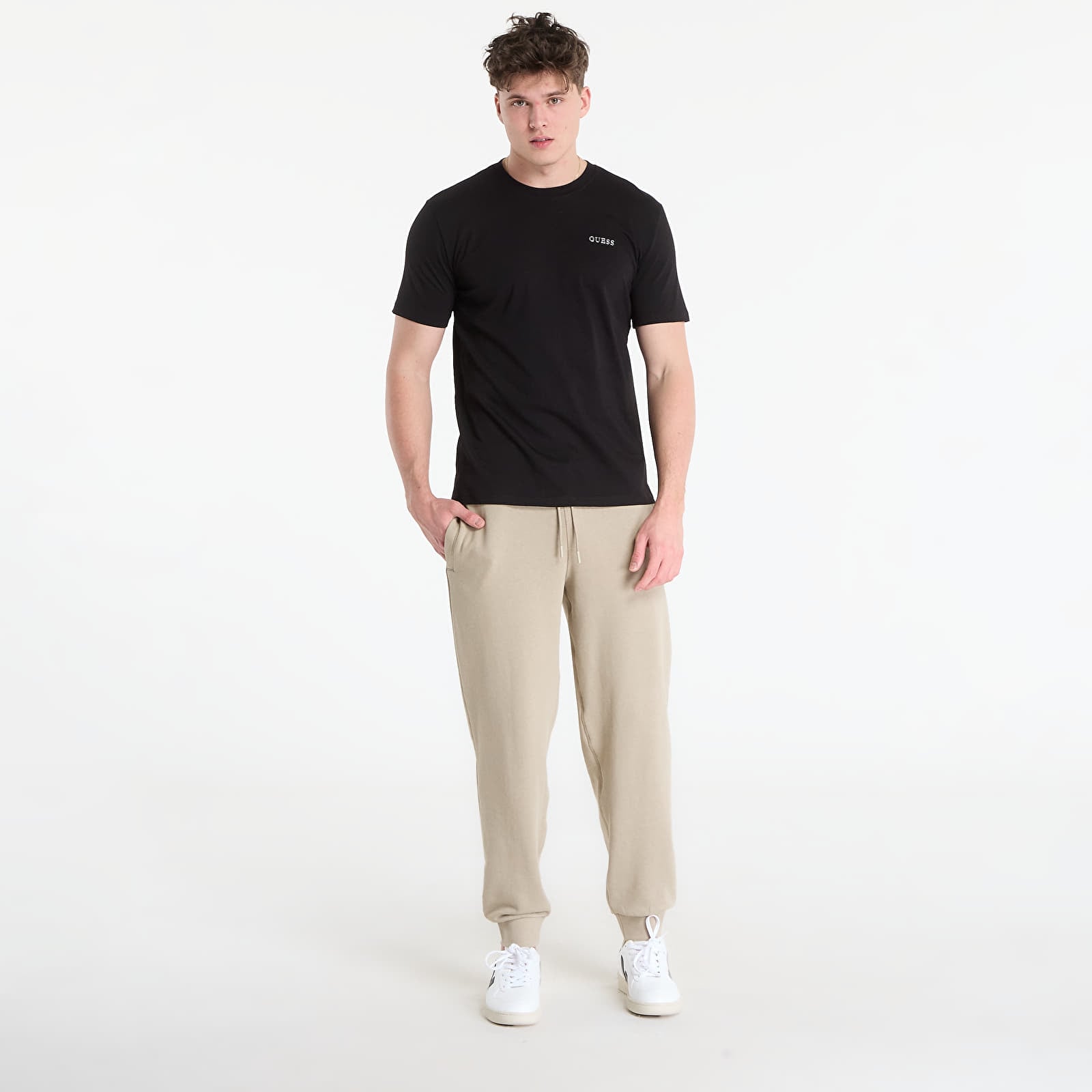 Majice i košulje GUESS Marzio Cn Ss T-Shirt Jet Black