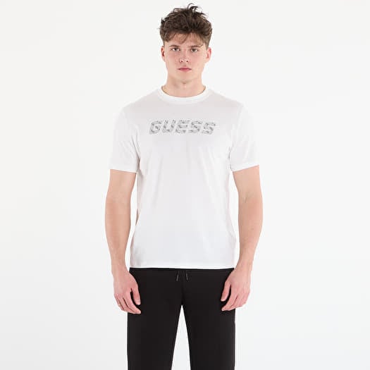 T-Shirt GUESS Maska Cn Ss T-Shirt Salt White