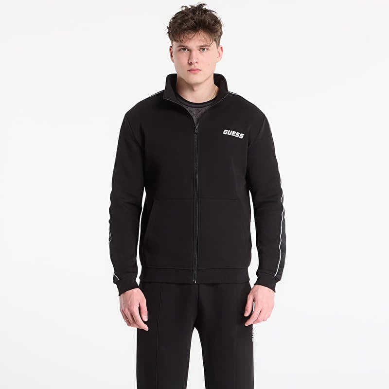 Džemperis GUESS Mickey Full Zip Sweatshirt Jet Black