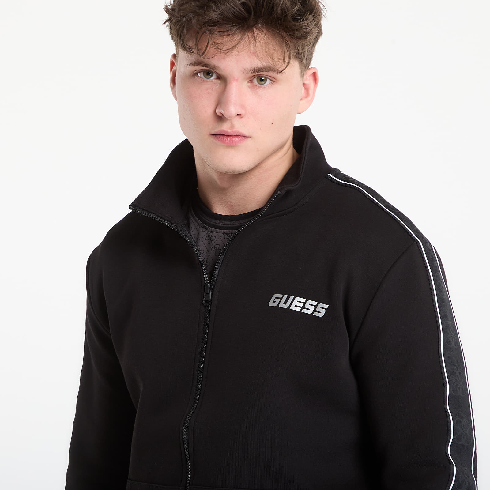 Hettegensere og sweatshirts GUESS Mickey Full Zip Sweatshirt Jet Black