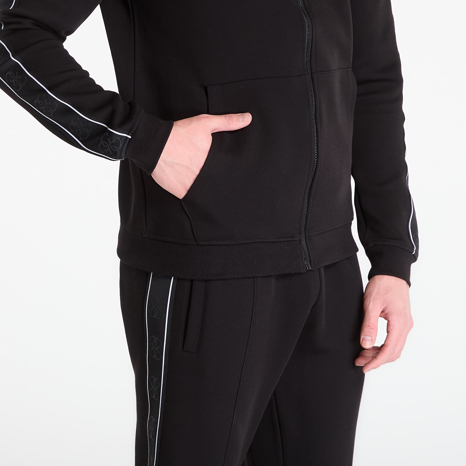 Hettegensere og sweatshirts GUESS Mickey Full Zip Sweatshirt Jet Black