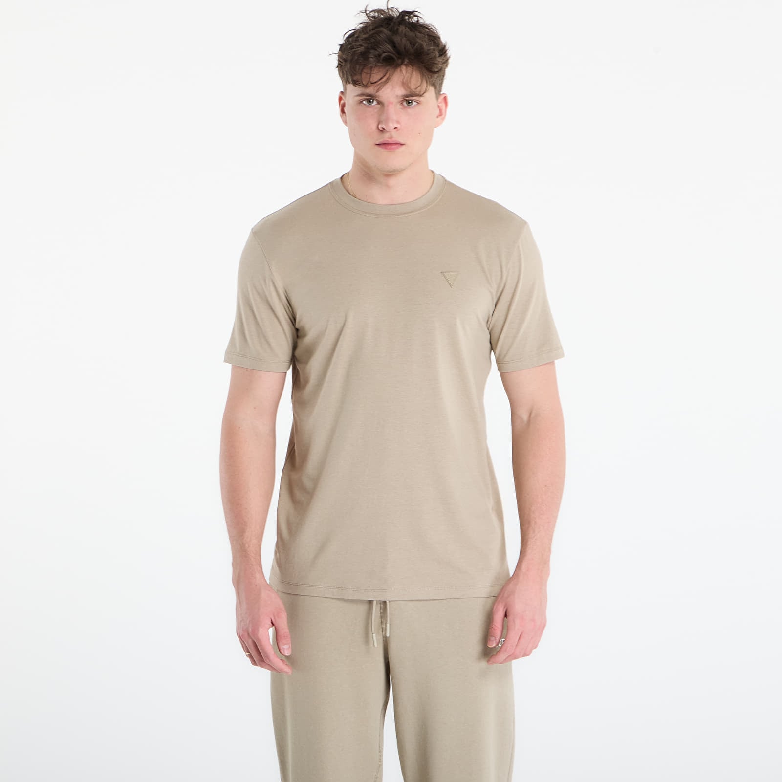 Tricou GUESS Hedley Ss T-Shirt Impact Grey M