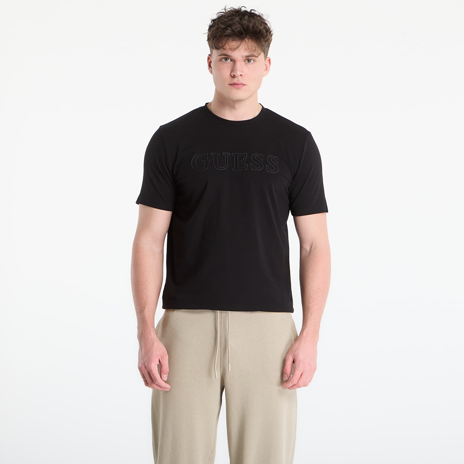 Majice i košulje GUESS Ss Alphy T-Shirt Jet Black