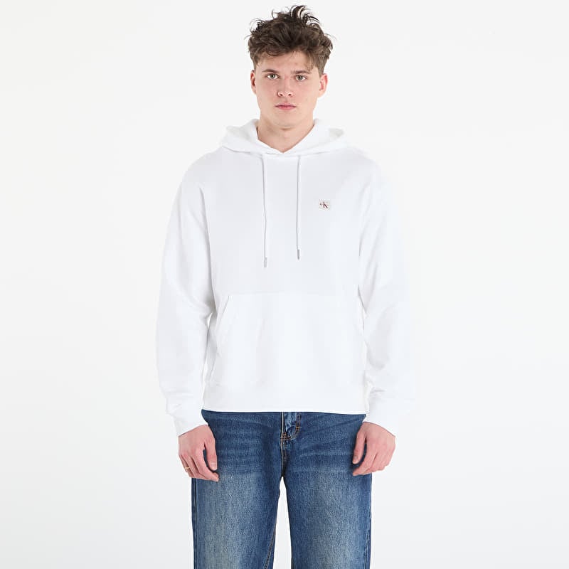 Mikina Calvin Klein Jeans Ls Eu 350Terry Badge Hoodie Bright White