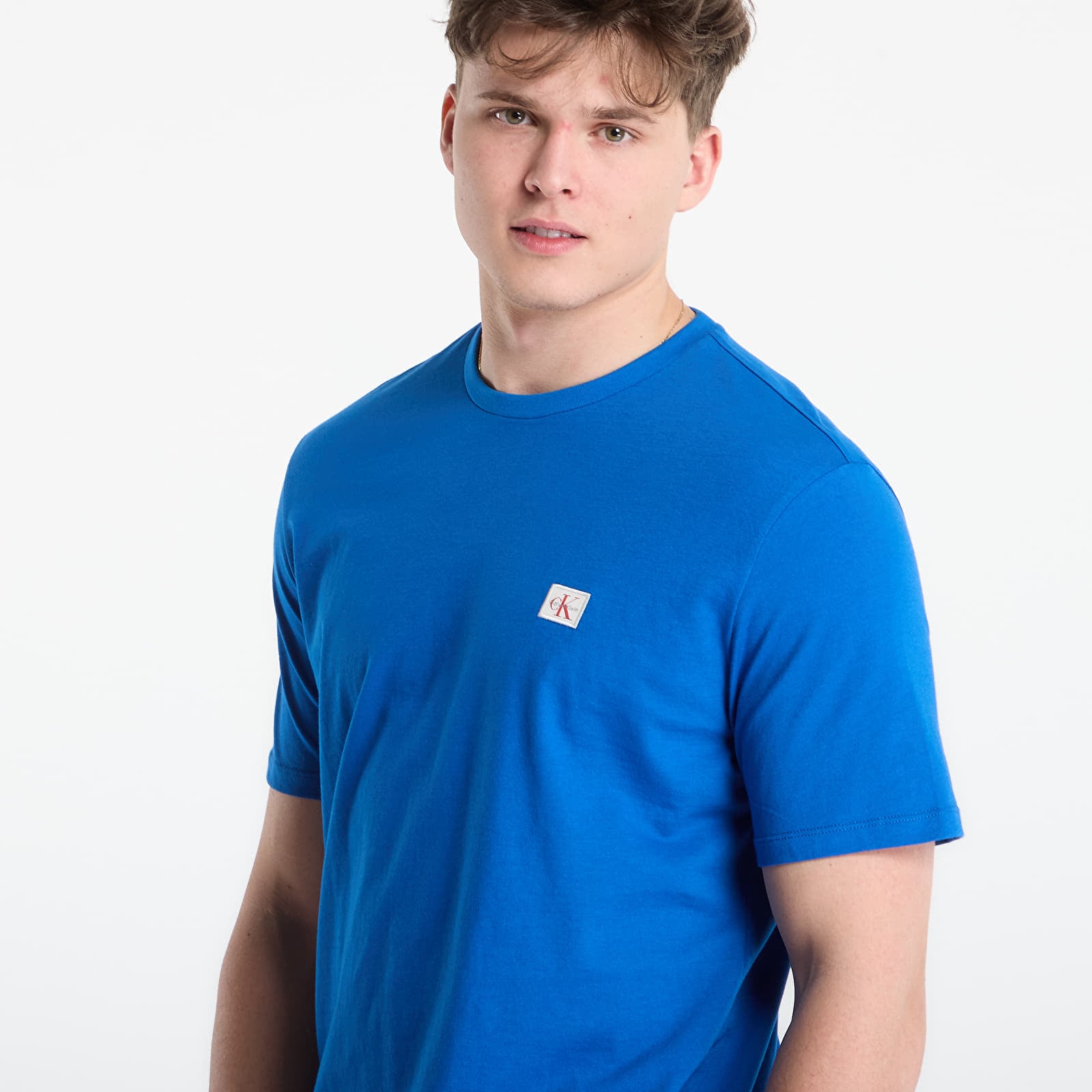 Marškinėliai Calvin Klein Jeans Ss Badge 30S Jersey Classic Tee Classic Blue