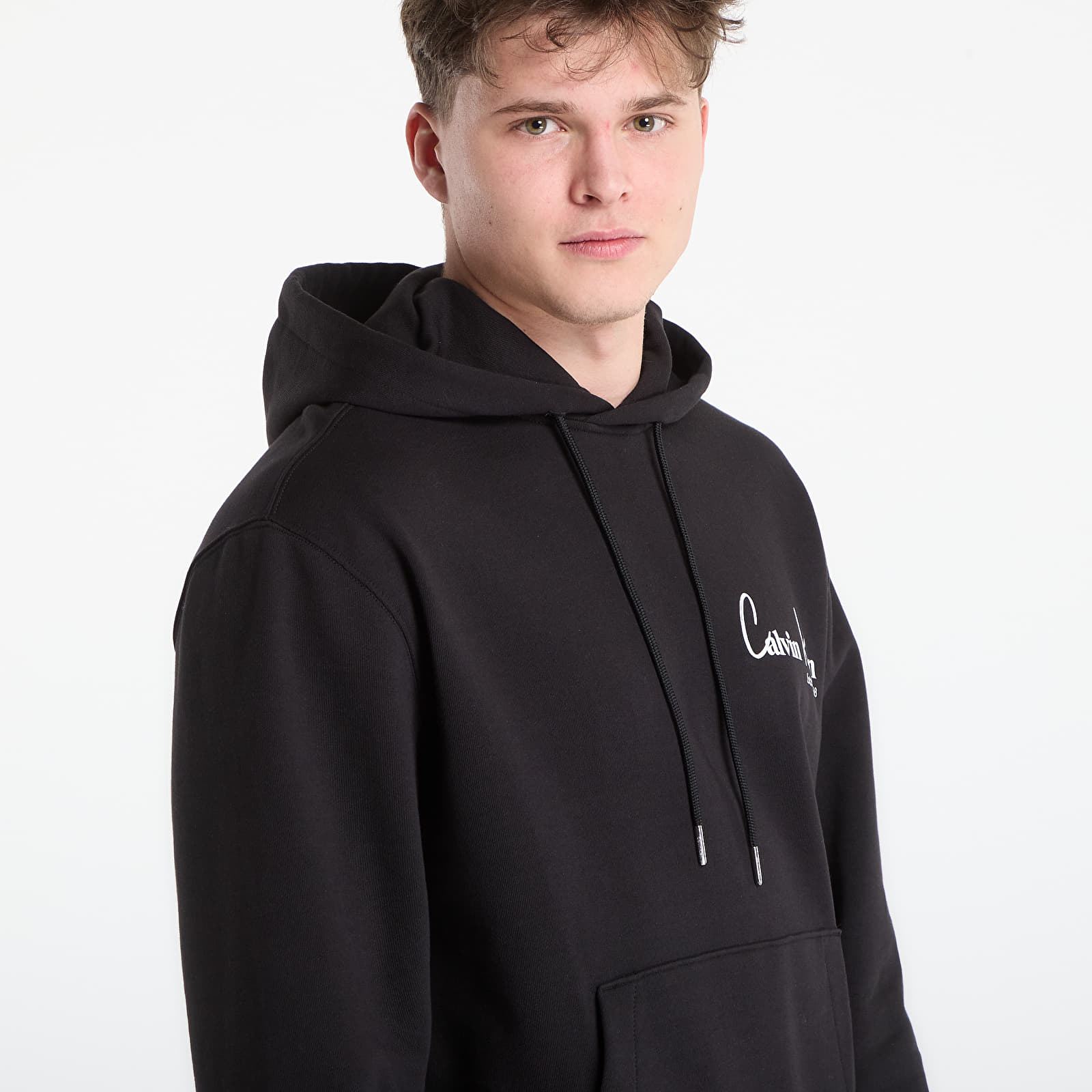 Džemperiai su gobtuvais ir džemperiai Calvin Klein Jeans Eu 350Terry Ck Graphic Hoodie Black
