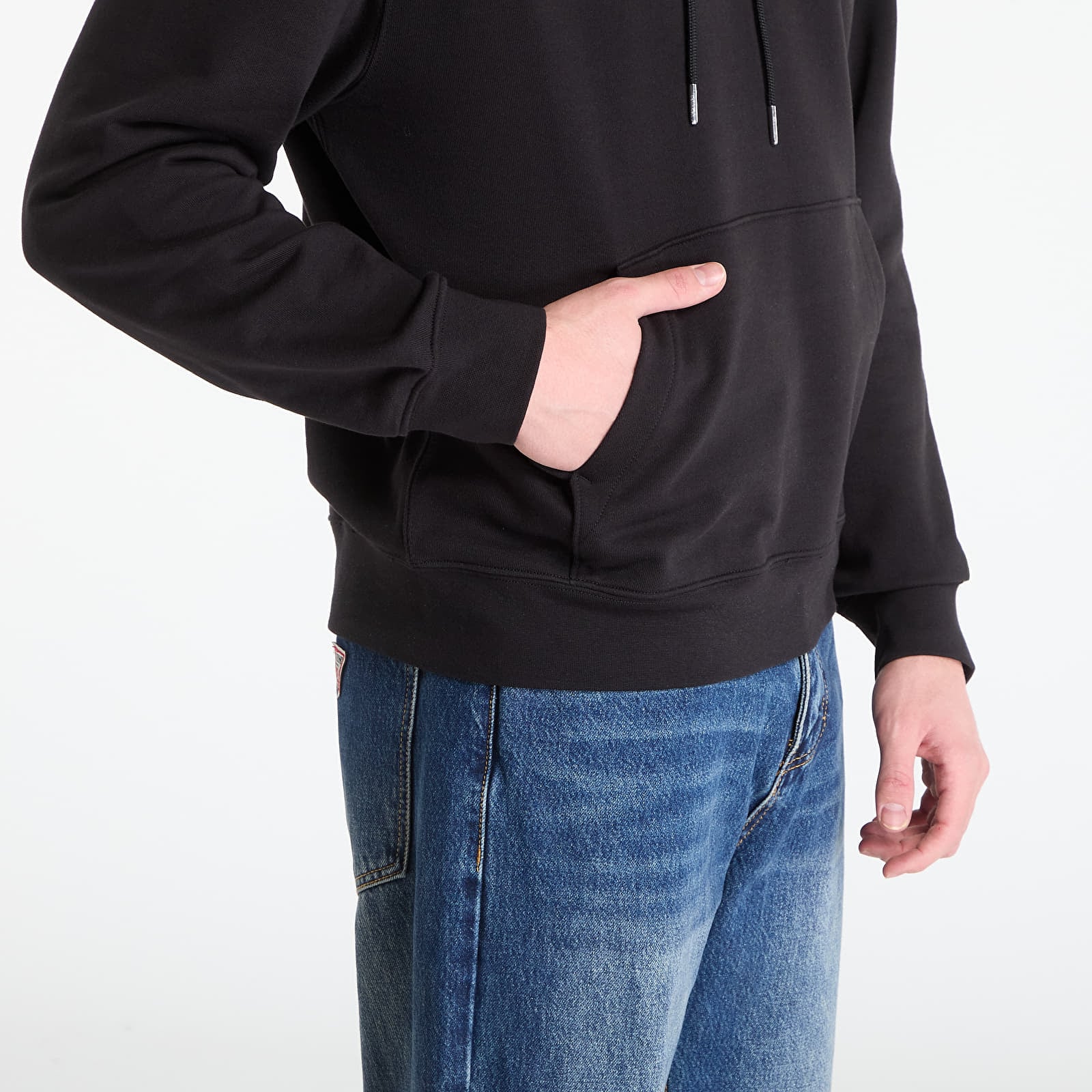 Džemperiai su gobtuvais ir džemperiai Calvin Klein Jeans Eu 350Terry Ck Graphic Hoodie Black