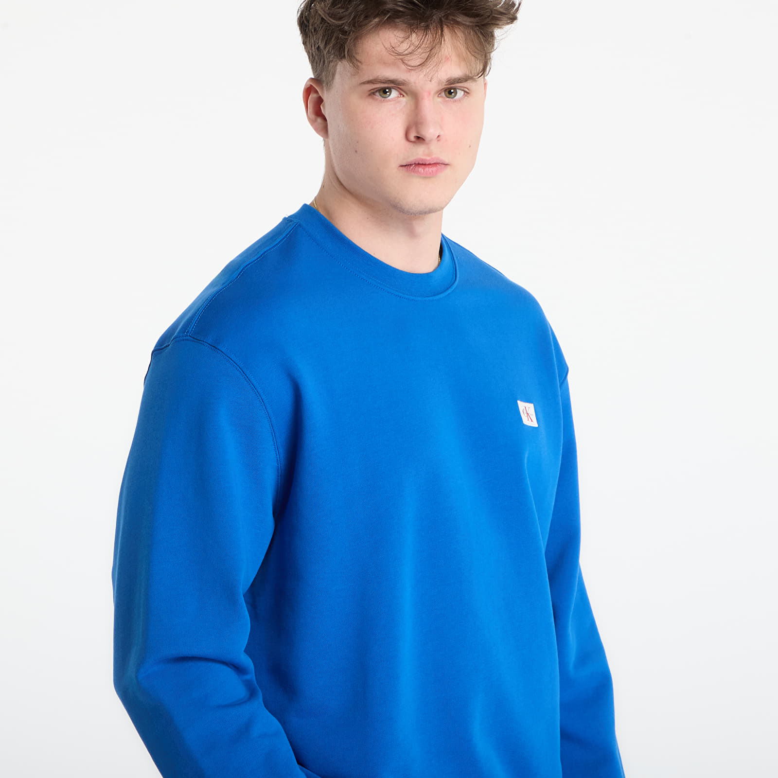 Hoodies and sweatshirts  Calvin Klein Jeans Ls Eu 350Terry Badge Crewneck Sw Classic Blue