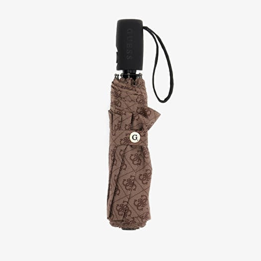 GUESS Open-Close Umbrella Latte Logo