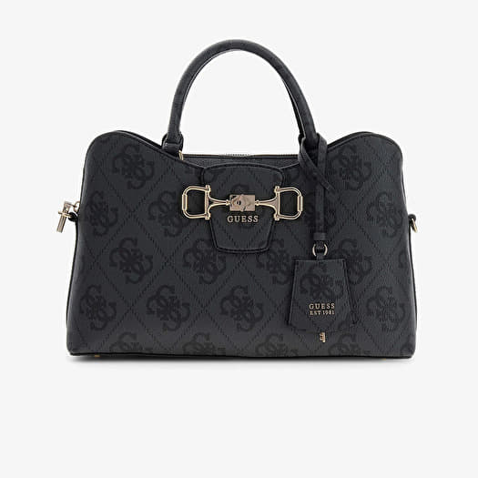 GUESS Janie Logo Girlfriend Satchel Coal Logo