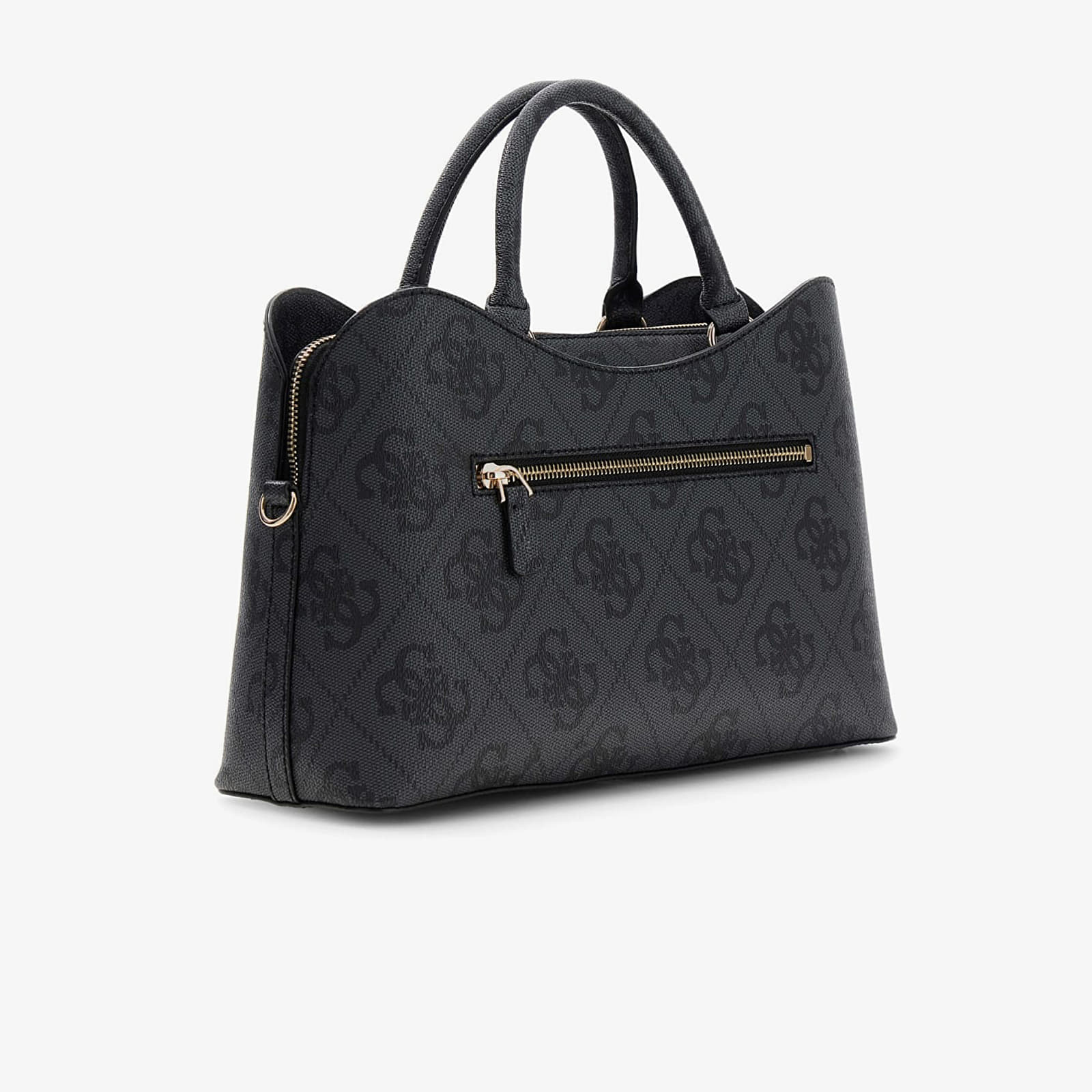 Handväskor GUESS Janie Logo Girlfriend Satchel Coal Logo