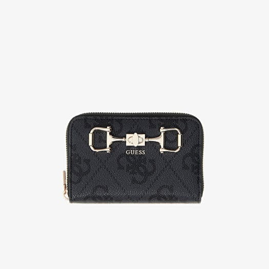 Wallet GUESS Janie Logo Slg Med Zip Around Coal Logo