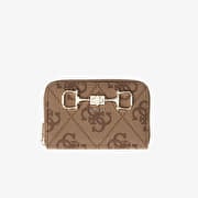 GUESS Janie Logo Slg Med Zip Around Latte Logo